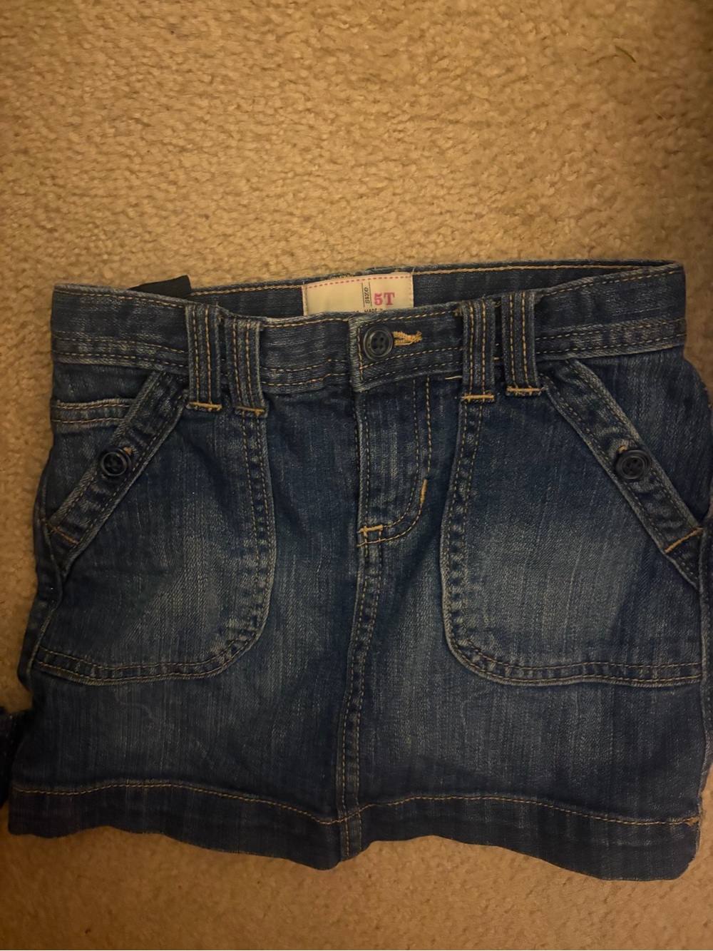 Toddler Old Navy Girls Dark Blue Denim Skirt